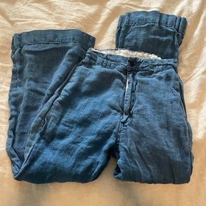 CP Shades denim linen wide leg pant